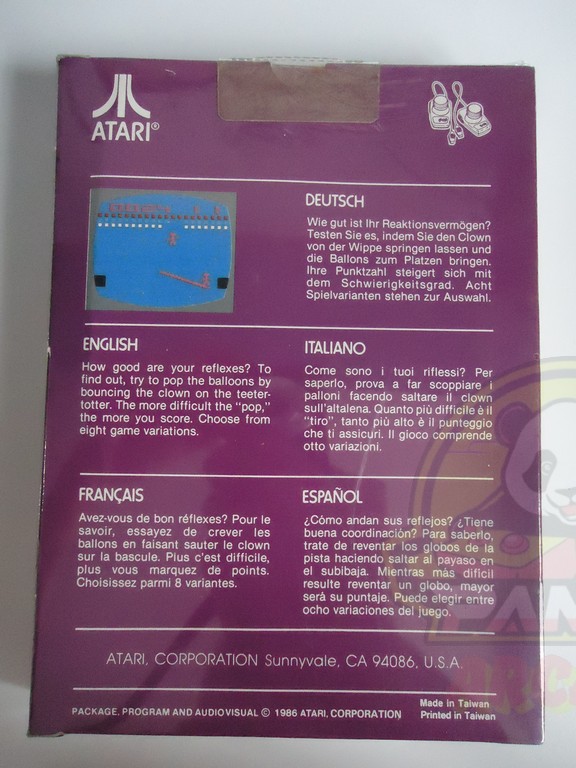 2600 CIRCUS-02 CIRCUS ATARI-ATARI VCS 2600-NTSC-BRAND NEW.