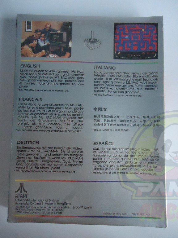 MS. PAC-MAN-ATARI VCS 2600- NTSC-BRAND NEW.