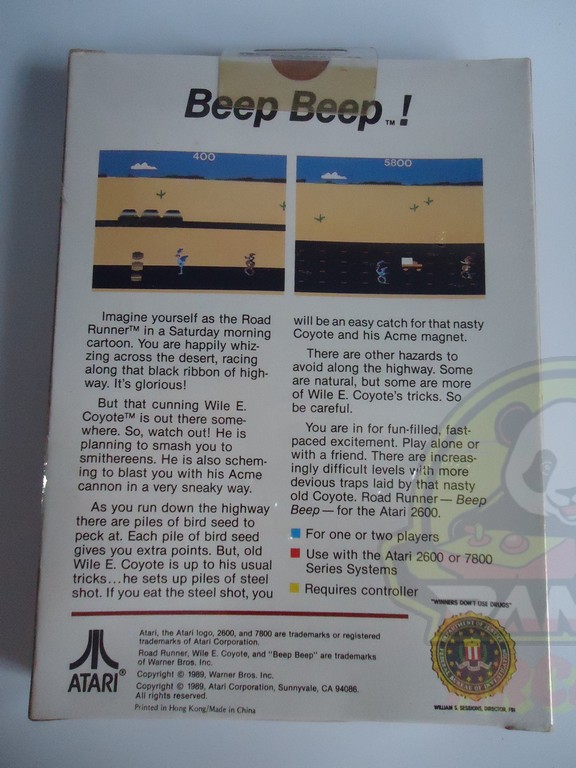 2600 ROADRUNNER-02 ROAD RUNNER-ATARI VCS 2600-NTSC-BRAND NEW.