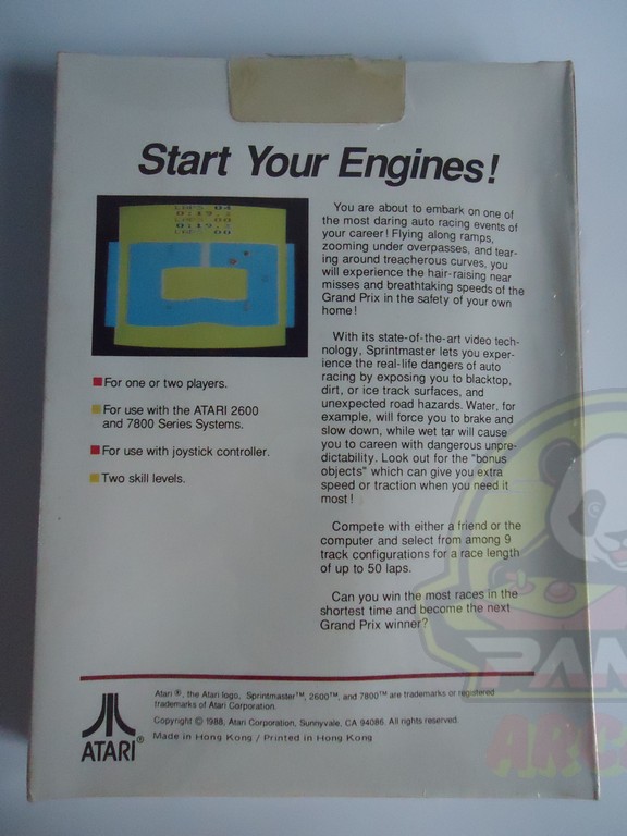 2600 SPRINT MASTER-02 SPRINTMASTER-ATARI VCS 2600-NTSC-BRAND NEW.