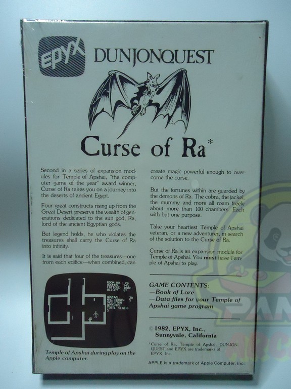 400-800 CURSE OF RA-02 DUNJONQUEST CURSE OF RA-ATARI 400/800-NTSC-BRAND NEW.
