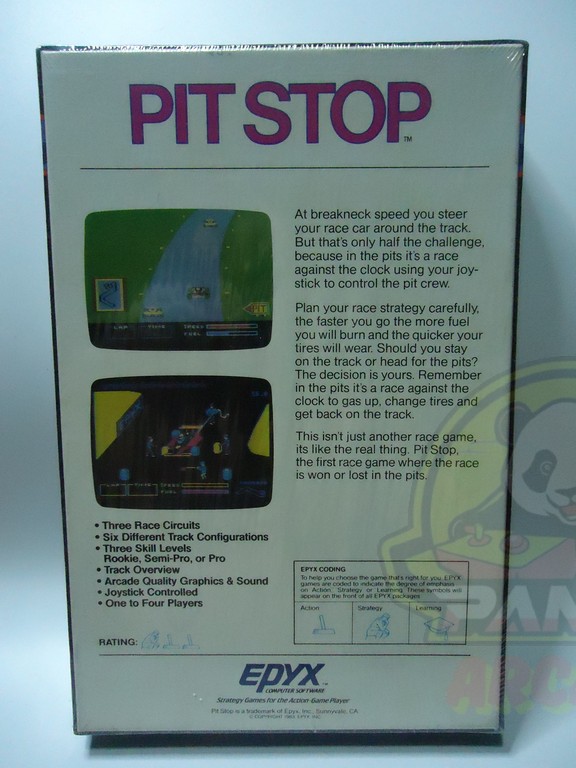 PITSTOP-ATARI 400/800-CARTRIDGE-NTSC-BRAND NEW.