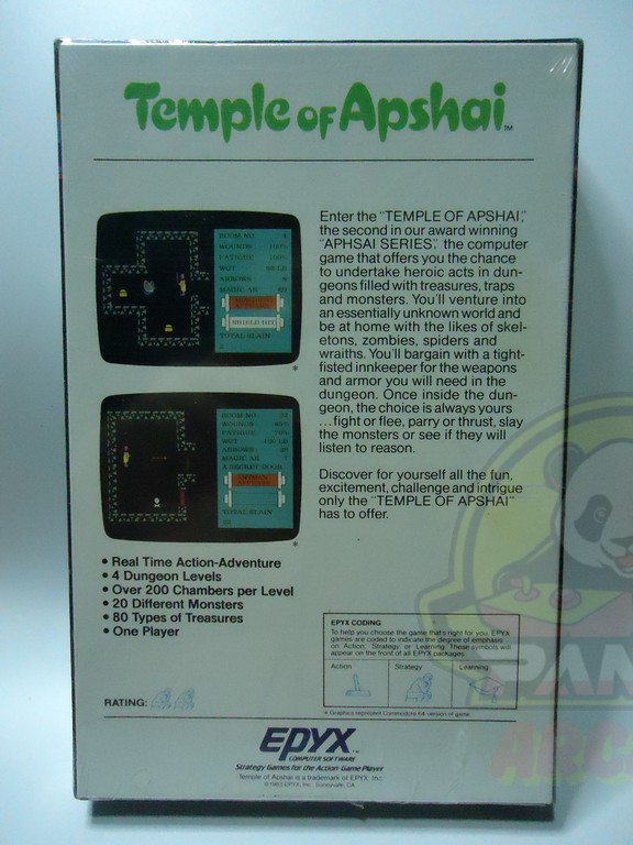 TEMPLE OF APSHAI ATARI 400/800-CASSETTE 48K-NTSC-BRAND NEW.