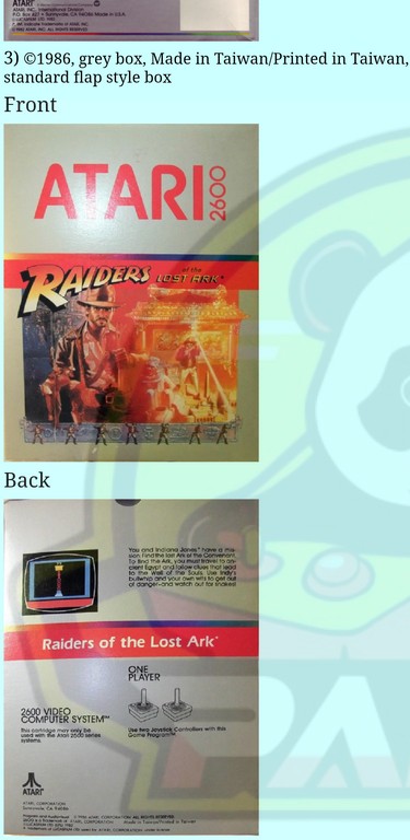 indianabox-05 RAIDERS OF THE LOST ARK-ATARI VCS 2600-BRAND NEW-NTSC