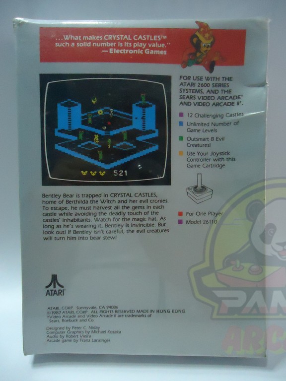 CRYSTAL CASTLES-ATARI VCS 2600-NTSC-BRAND NEW.