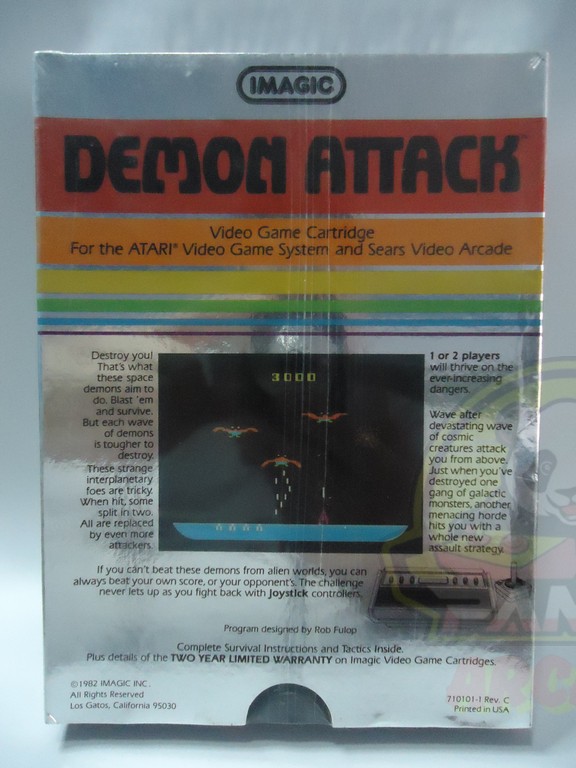 2600 DEMON ATTACK-02 DEMON ATTACK-ATARI VCS 2600-CARTRIDGE-NTSC-BRAND NEW.
