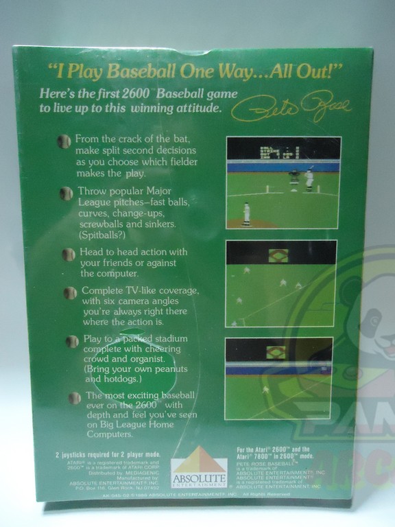 2600 PETE ROSE BASEBALL-02 PETE ROSE BASEBALL-ATARI VCS 2600-NTSC-BRAND NEW.