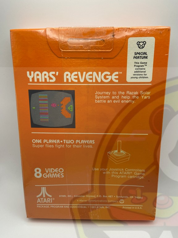 2600 YARS REVENGE-01 (2) YARS' REVENGE-ATARI VCS 2600-NTSC-BRAND NEW.