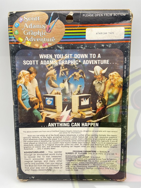 ADVENTURE Nº.1: ADVENTURELAND-ATARI 400/800/1200XL/XE-NTSC BRAND NEW..