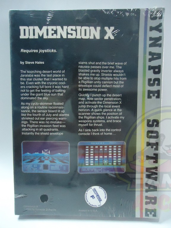 DIMENSION X-ATARI 400/800/1200XL-CASSETTE-NTSC-BRAND NEW.