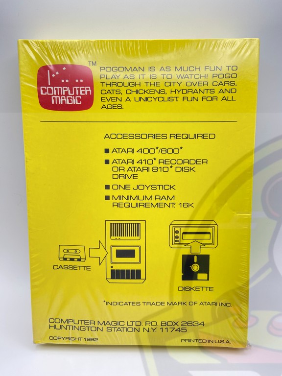 POGOMAN-ATARI 400/800/1200 XL-NTSC-BRAND NEW.