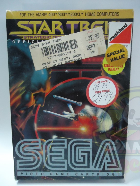 400-800 STAR TREK-01 STAR TREK FOR ATARI 400/800/1200XL-CARTRIDGE-NTSC-BRAND NEW.