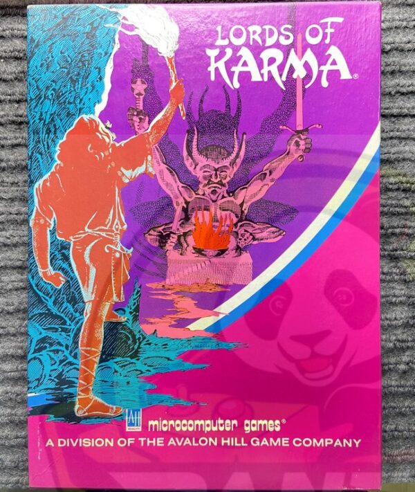 LORDS OF KARMA-ATARI 400/800,APPLE II, PET, TRS-80- CASSETTE-NTSC-BRAND NEW.