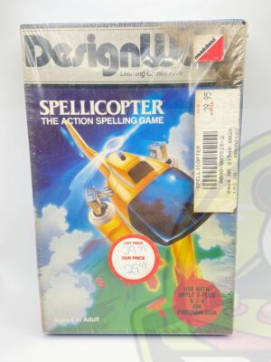 SPELLICOPTER- APPLE II/II+/IIe/IIc - 48K DISK - NTSC -BRAND NEW.