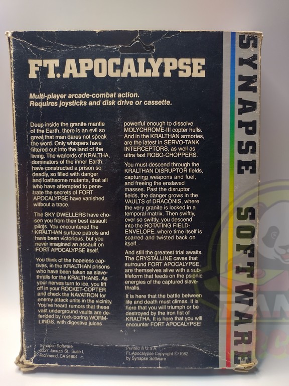 FORT APOCALYPSE-COMMODORE 64 C64-CASSETTE-NTSC-BRAND NEW.