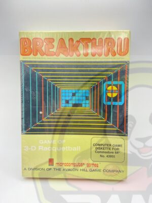BREAKTHRU-COMMODORE 64-NTSC-BRAND NEW.