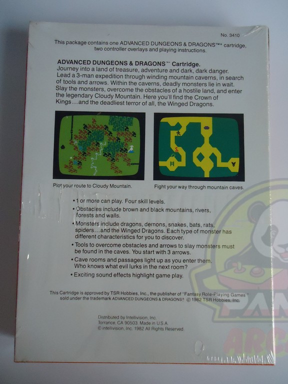 INTELLIVISION ADVANCEDUNGEONS-DRAGONS-02 ADVANCE DUNGEONS & DRAGONS-INTELLIVISION-NTSC-BRAND NEW.