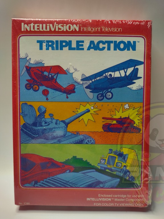 INTELLIVISION TRIPLE ACTION-01 TRIPLE ACTION-CARTRIGDE-INTELLIVISION-NTSC-BRAND NEW