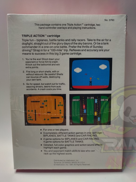 INTELLIVISION TRIPLE ACTION-02 TRIPLE ACTION-CARTRIGDE-INTELLIVISION-NTSC-BRAND NEW