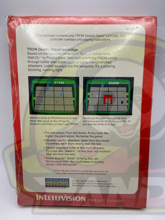 INTELLIVISION TRON DEADLY DISCS-01 (2) TRON DEADLY DISCS-INTELLIVISION-NTSC-BRAND NEW.
