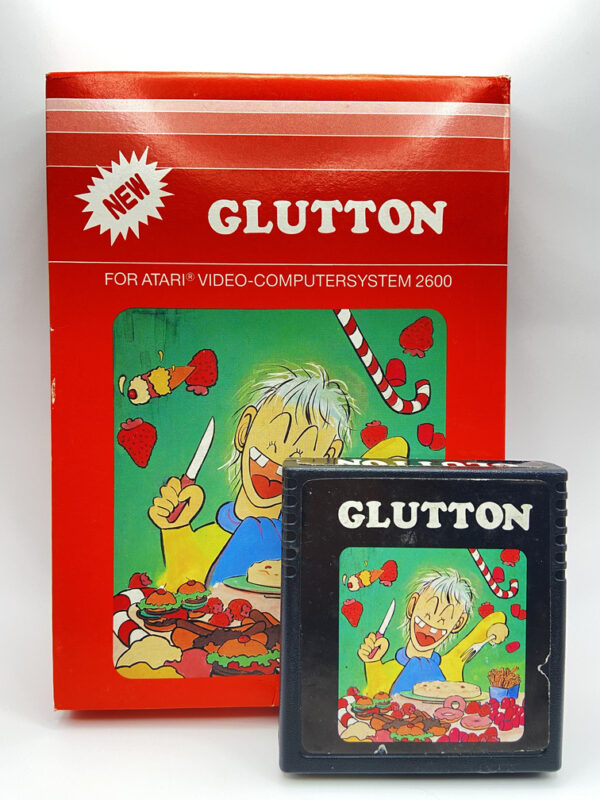 GLUTTON-ATARI VCS 2600-NTSC-BRAND NEW.